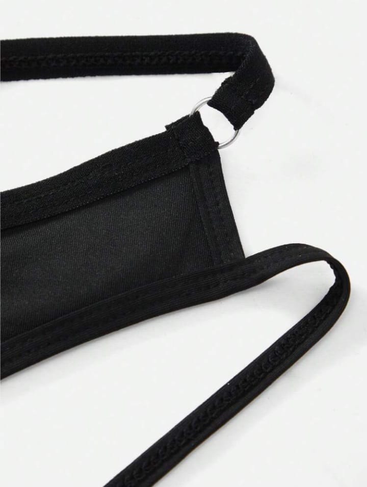 Men's Solid Color Hollow Out Design Elastic Waist Sexy Briefs